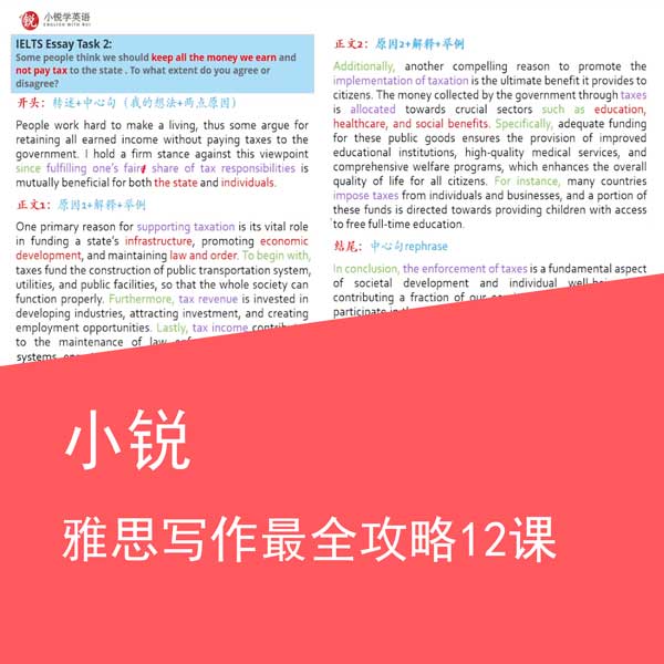 小锐雅思写作最全攻略12课IELTS Writing by Types - rzhang.org